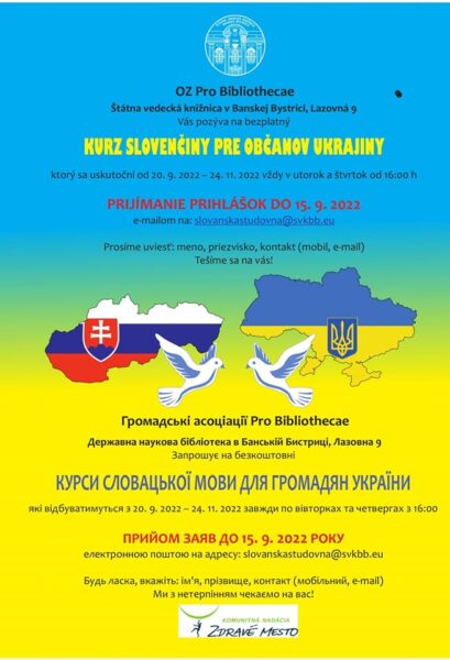 Kurzy slovenského jazyka pre Ukrajincov