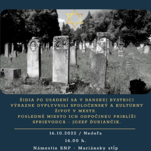 Októbrové potulky - židovský cintorín