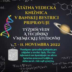 Týždeň vedy a techniky v NŠ 2022