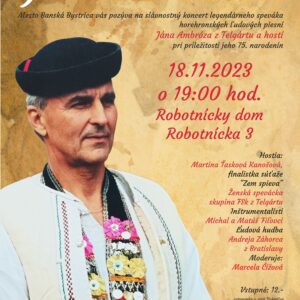18-Ján Ambróz koncert 18.11. 2023 plagát