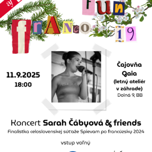 19-Sarah Čábyová & friends FrancoFun19 Čajovňa Gaia 11sept25 carré