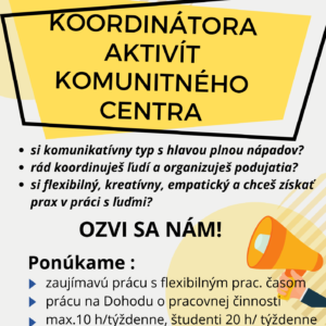 inzerát koordinátor KC