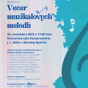 Večer muzikálových melódii 26. 11. 2025