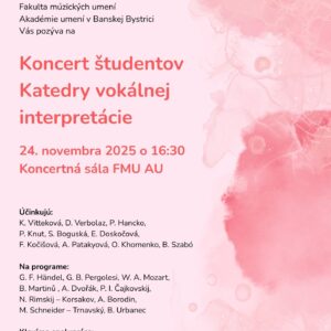 koncert študentov KVI 24. 11. 2025
