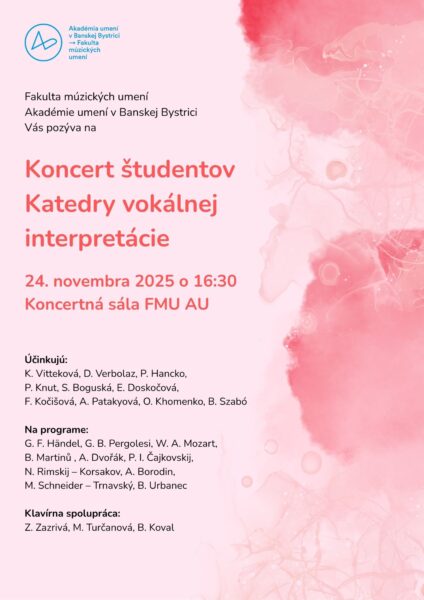 koncert študentov KVI 24. 11. 2025