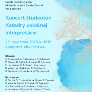 koncert studentov KVI 25. 11. 2025