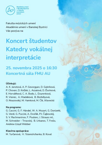 koncert studentov KVI 25. 11. 2025