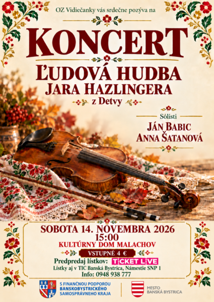 Koncert ľudovej hudby Jara Hazlingera